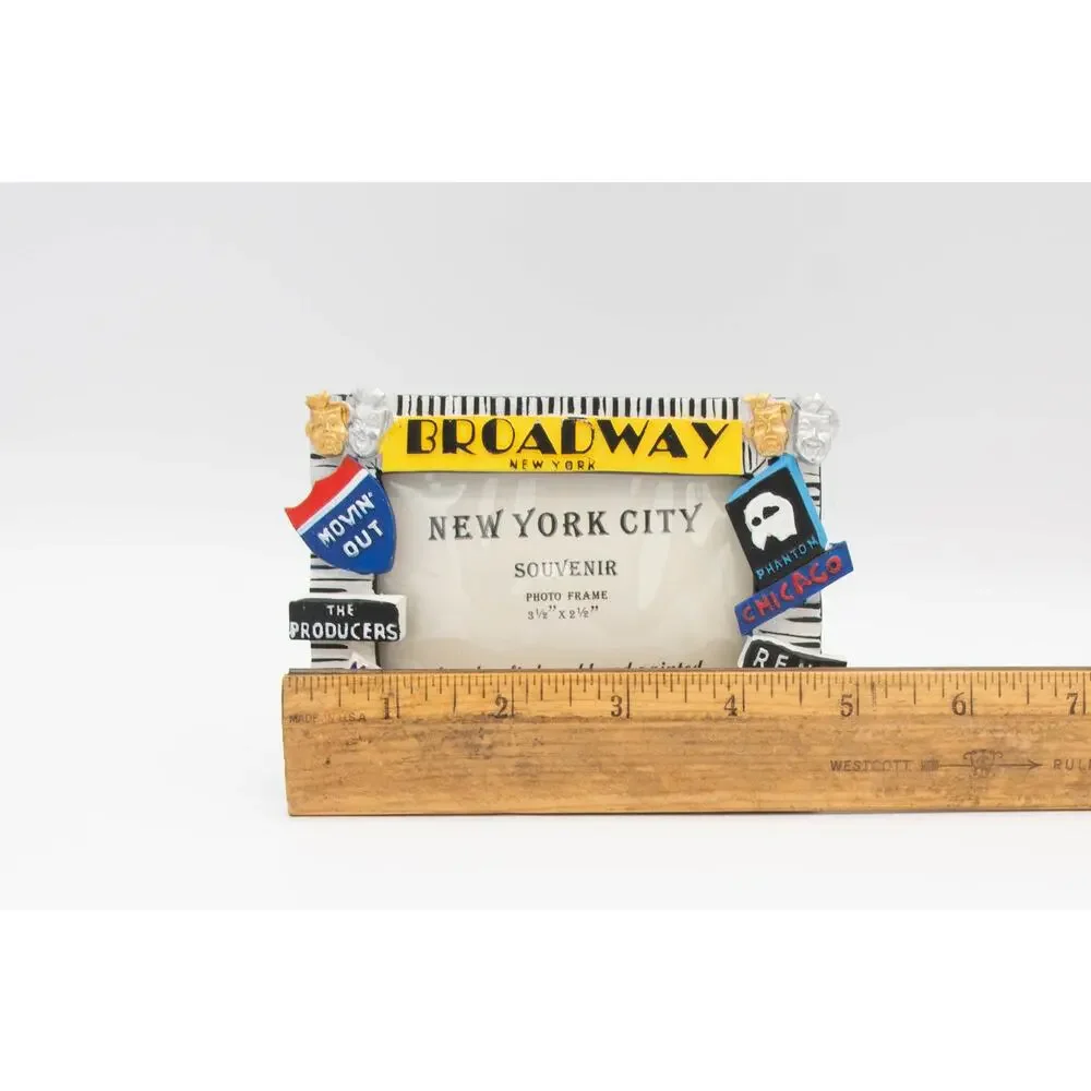 Broadway Shows New York NYC Souvenir Picture Photo Frame 3D Signs VTG